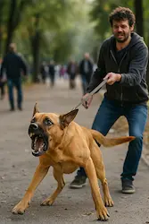 image chien avant une séance d’éducation canine — comportement initial