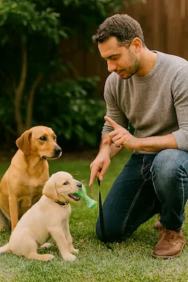 chiot en apprentissage